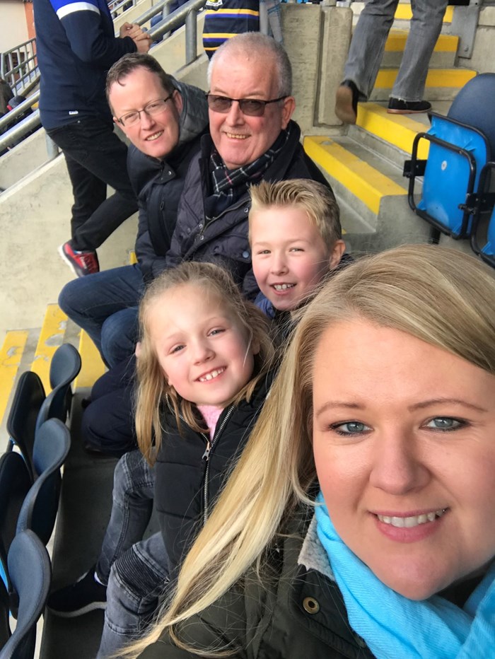 Rob Burrow and family